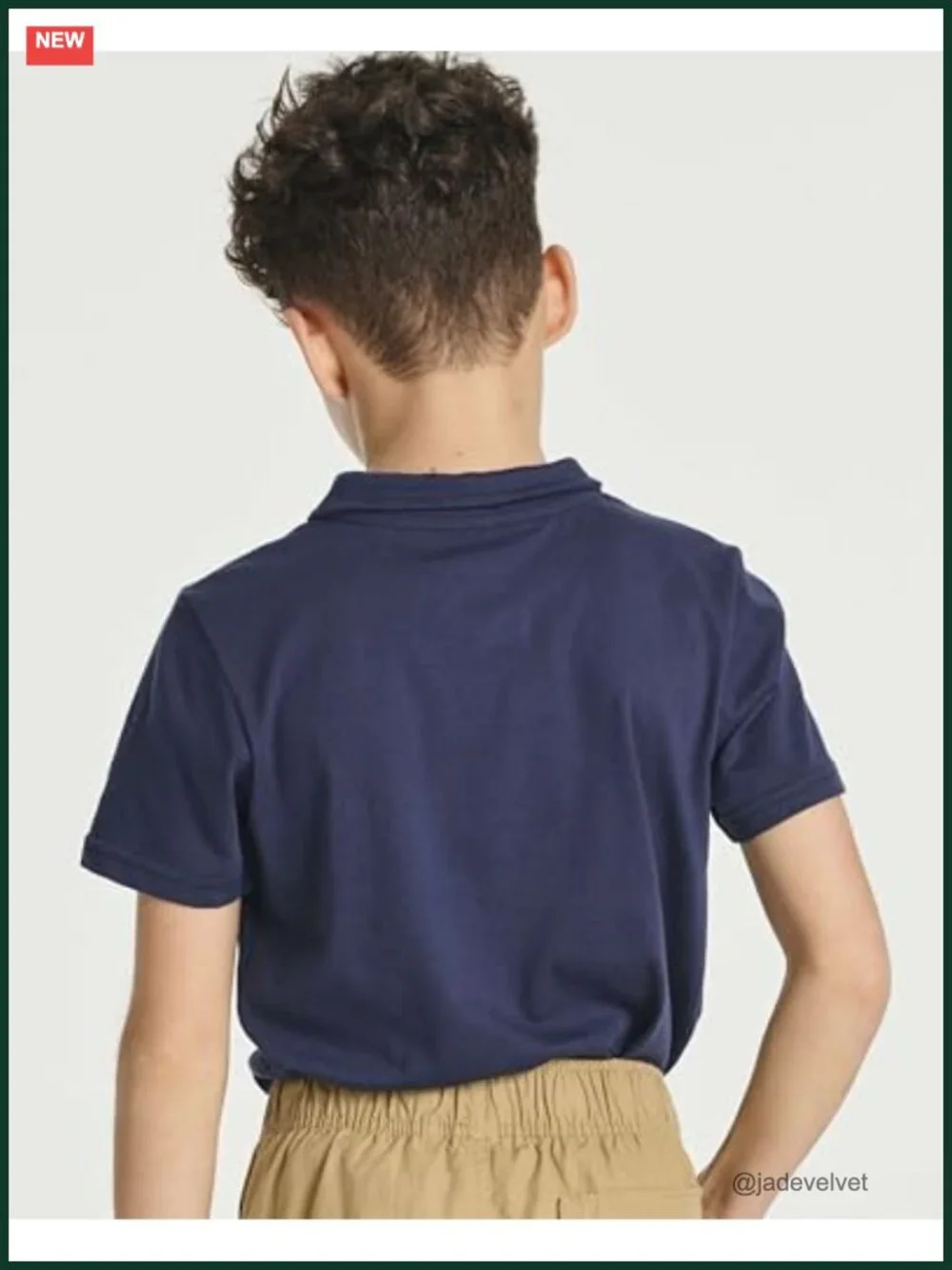 3 Pack Boys' Short Sleeve Jersey Cotton Polo Shirts - Youth Uniform Dress Shirt